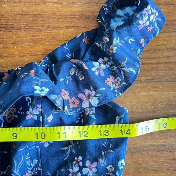 Tularosa REVOLVE Lily Floral gingham MIDI Ruffle Tiered Off Shoulder Dress XS - Picture 10 of 13